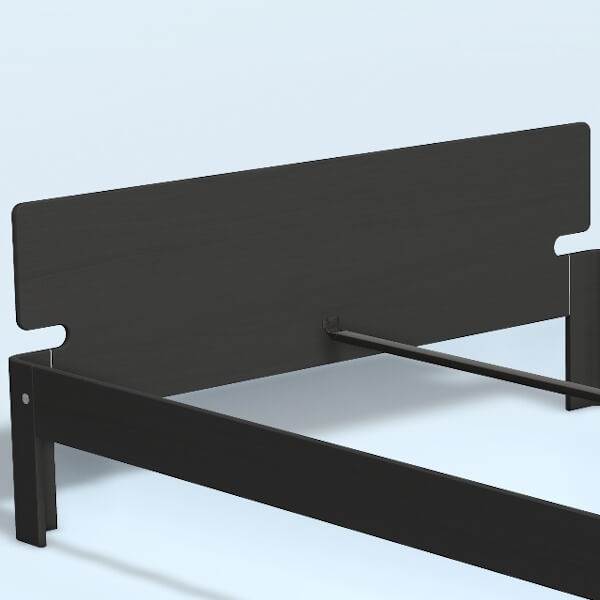Auping Auronde Gavl Dobbeltseng Lav Model Midnight Black Oak 180 Cm