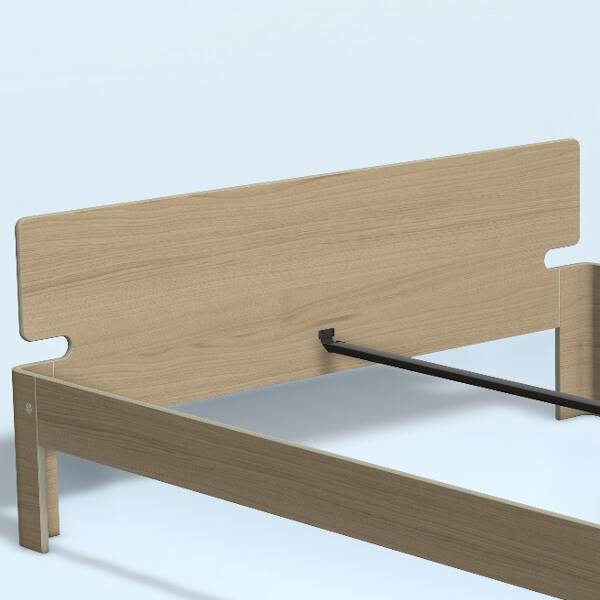 Auping Auronde Gavl Dobbeltseng Lav Model Natural Oak 160 Cm