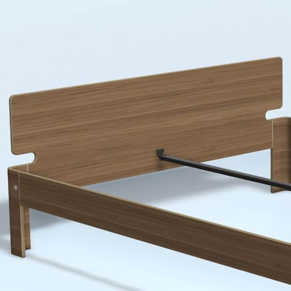 Auping Auronde Gavl Dobbeltseng Lav Model Natural Walnut 160 Cm