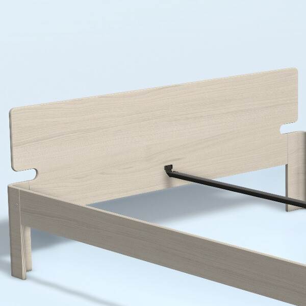 Auping Auronde Gavl Dobbeltseng Lav Model Soft White Oak 180 Cm