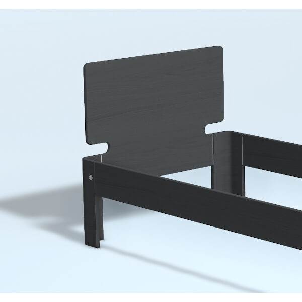 Auping Auronde Gavl Enkeltseng Høj Model Dark Blue Oak 90 Cm