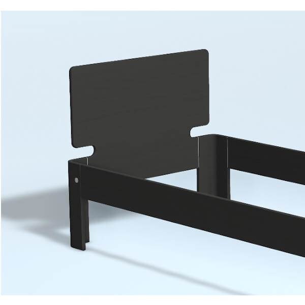 Auping Auronde Gavl Enkeltseng Høj Model Midnight Black Oak 90 Cm