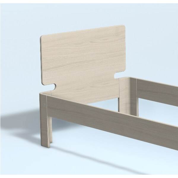 Auping Auronde Gavl Enkeltseng Høj Model Soft White Oak 80 Cm