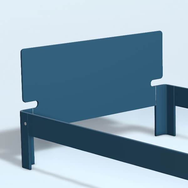 Auping Auronde Gavl Trekvartseng Høj Model Royal Blue 140 Cm