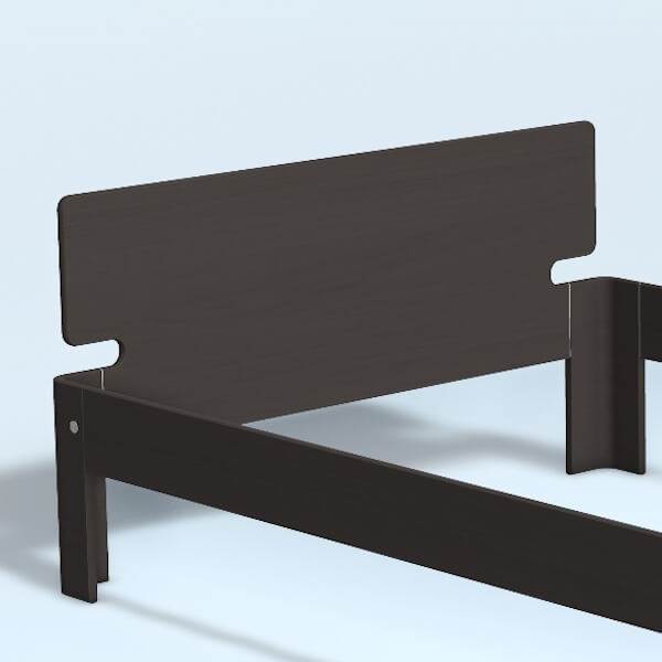 Auping Auronde Gavl Trekvartseng Lav Model Chocolate Brown Oak 120 Cm