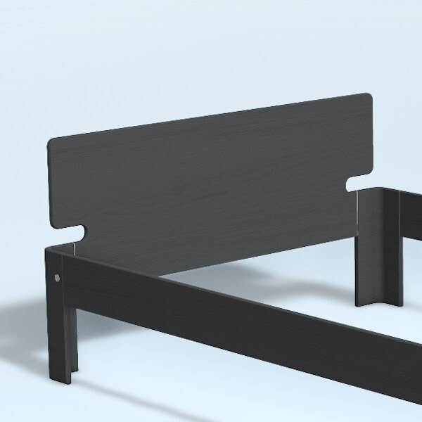 Auping Auronde Gavl Trekvartseng Lav Model Dark Blue Oak 120 Cm