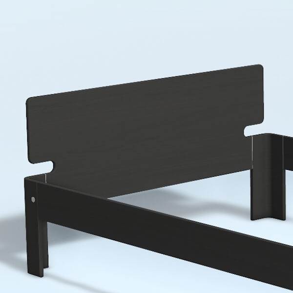 Auping Auronde Gavl Trekvartseng Lav Model Midnight Black Oak 120 Cm
