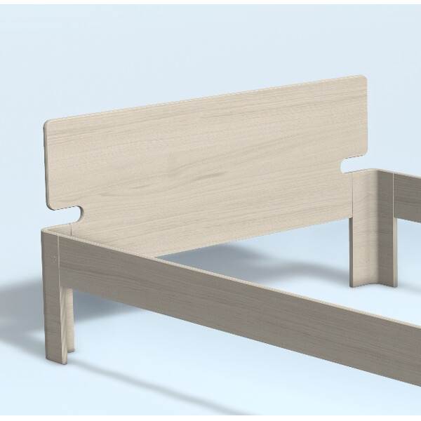 Auping Auronde Gavl Trekvartseng Lav Model Soft White Oak 140 Cm