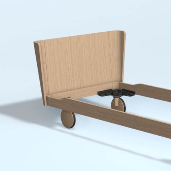 Auping Noa Solid Gavl 100 Cm  Balanced Oak