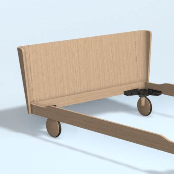Auping Noa Solid Gavl 120 Cm  Balanced Oak  : Erling Christensen Møbler