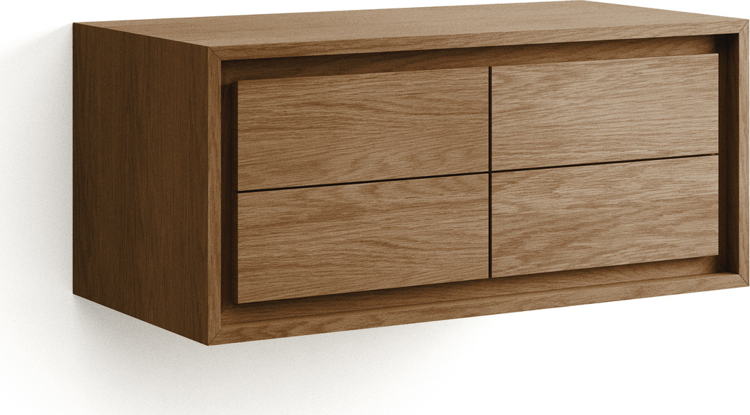 Badeværelsesskab Kave Home Kenta   Massivt Teak Med Soft-close H40   B90   D45 Cm