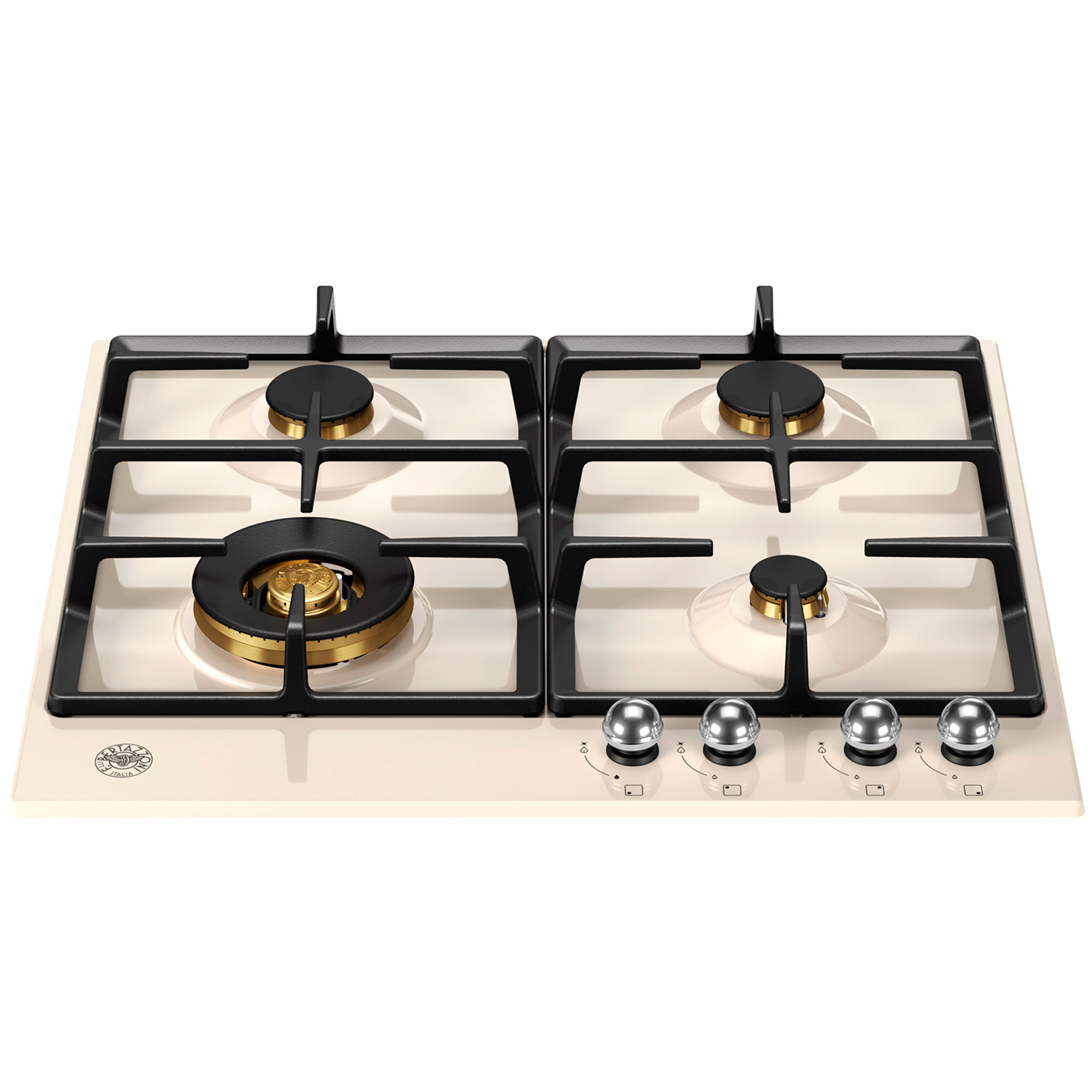 Bertazzoni P604lher Heritage Gaskomfur Elfenbenshvid Krom