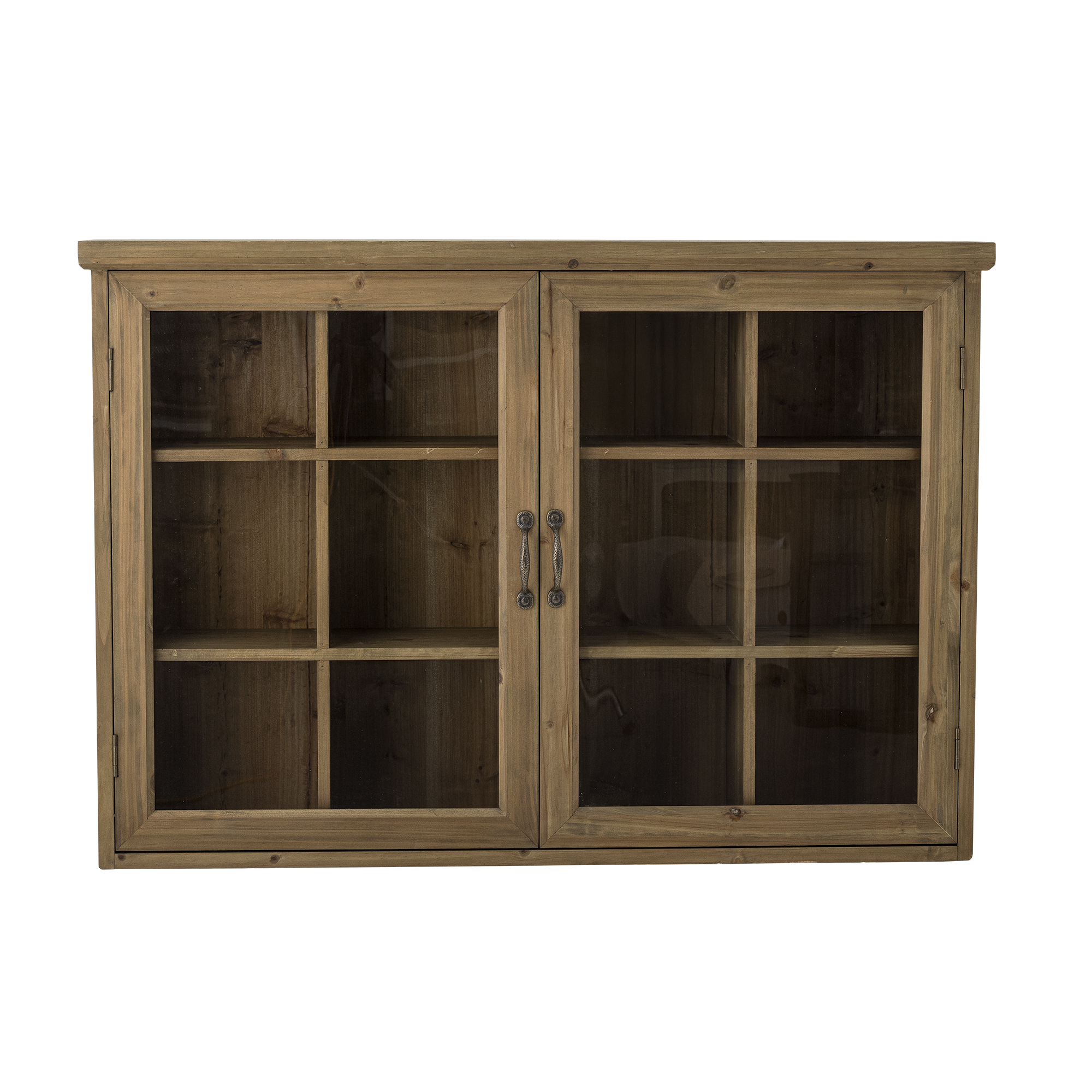 Bloomingville Ruthie Vægskab       Glaslåger Og Mange Rum Natur Fyrretræ  L110xh76xb25