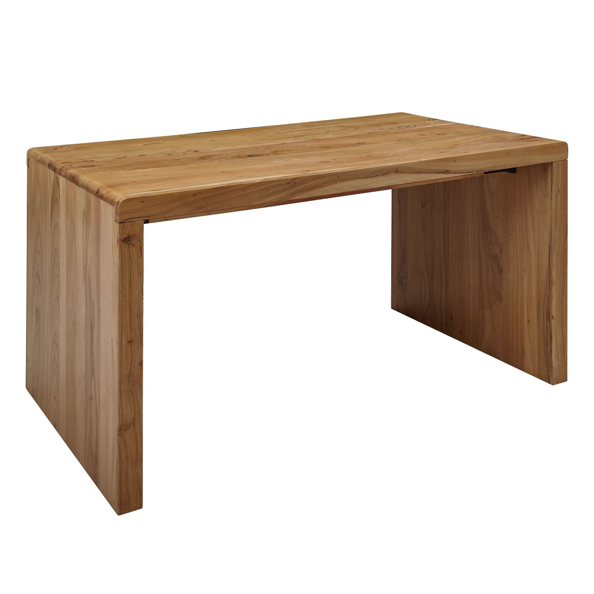 Boha Skrivebord   Massivt Akacietræ  Computerbord  160 Cm Bredt  Design   ægte Træ  Opbevaring  Kontorbord  Landlig Stil