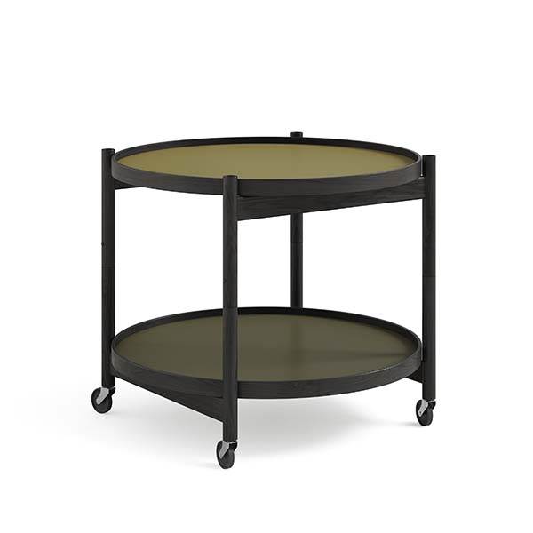 Brdr  Krüger Bølling Bakkebord 60 Cm  Sortlakeret Eg Bakke  : Leaf   Bakke  : Base