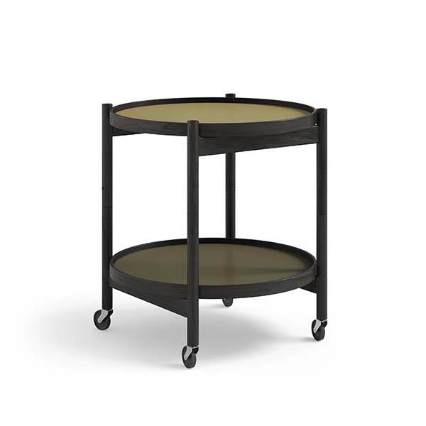 Brdr  Krüger Bølling Bakkebord 50 Cm  Sortlakeret Eg Bakke  : Leaf   Bakke  : Base