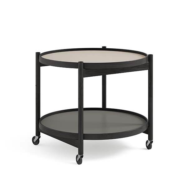 Brdr  Krüger Bølling Bakkebord 60 Cm  Sortlakeret Eg Bakke  : Stone   Bakke  : Stone