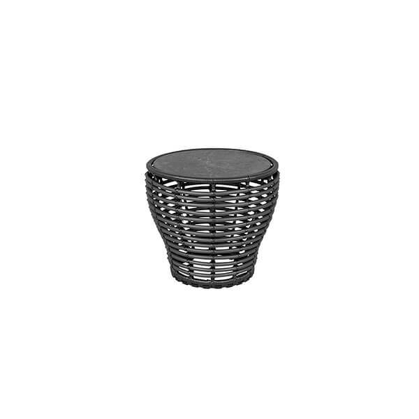 Cane-line Basket Sofabord Lille Stel: Grafit Bordplade: Sort