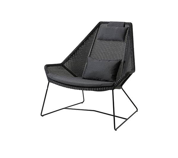 Cane-line Breeze Highback Havestol Sort Med Hynde   Sort