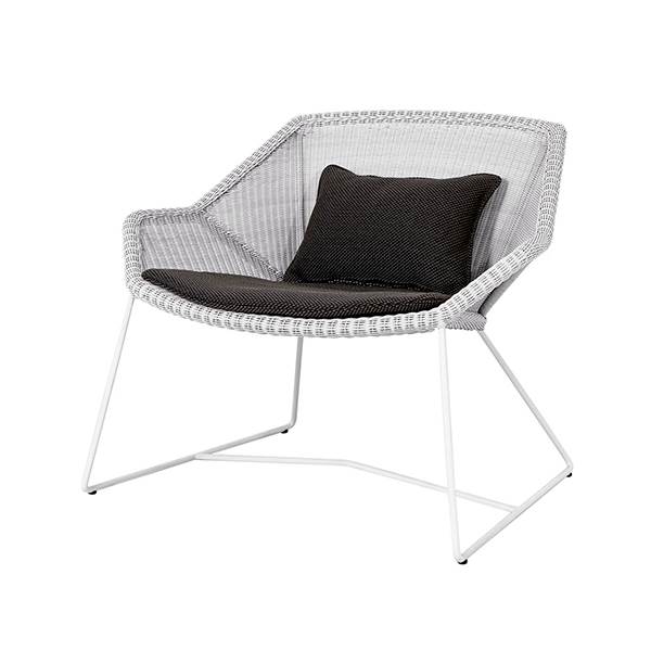 Cane-line Breeze Loungestol Hvid Focus Dark Grey