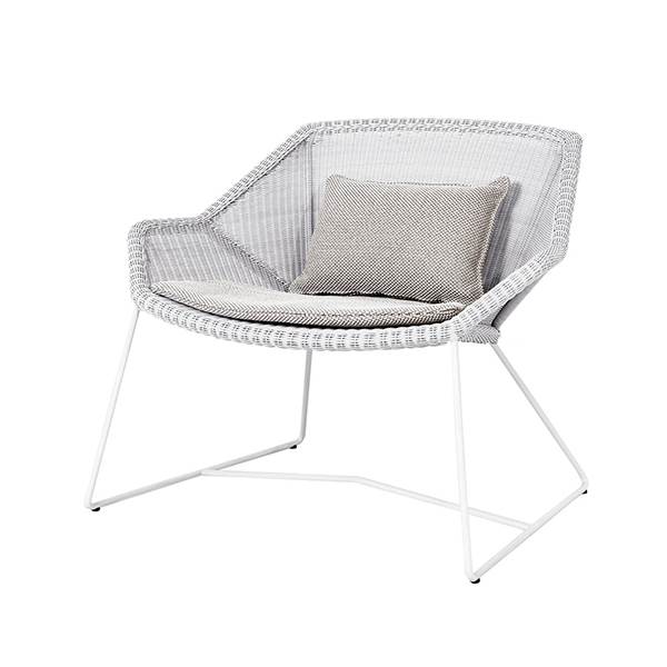 Cane-line Breeze Loungestol Hvid Focus Light Grey