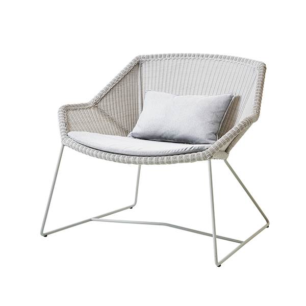 Cane-line Breeze Loungestol Hvid Natté Light Grey