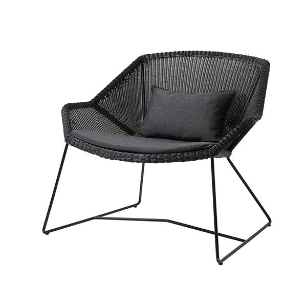 Cane-line Breeze Loungestol Sort Natté Black