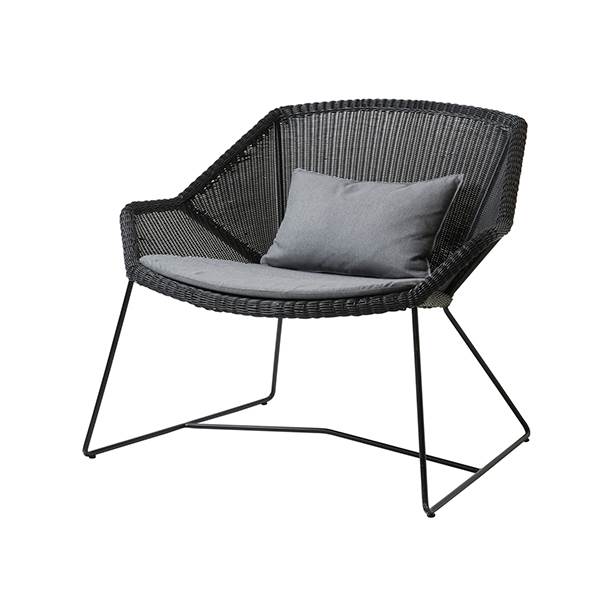 Cane-line Breeze Loungestol Sort Natté Grey