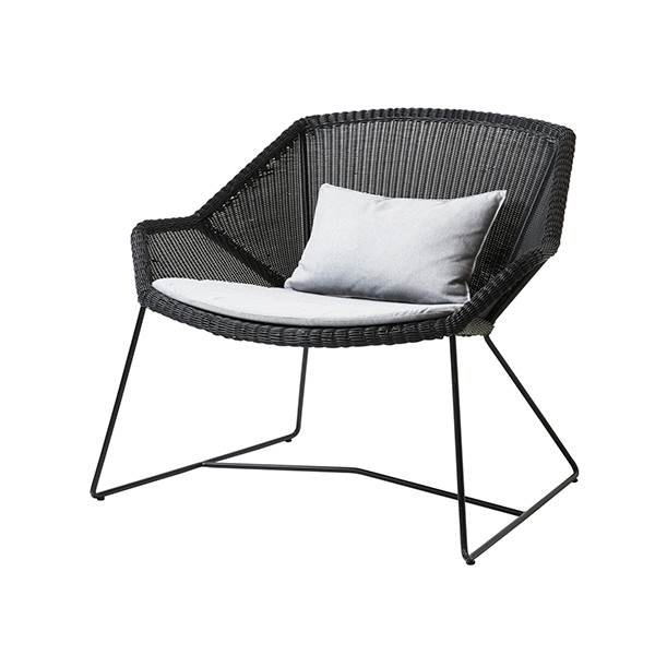 Cane-line Breeze Loungestol Sort Natté Light Grey