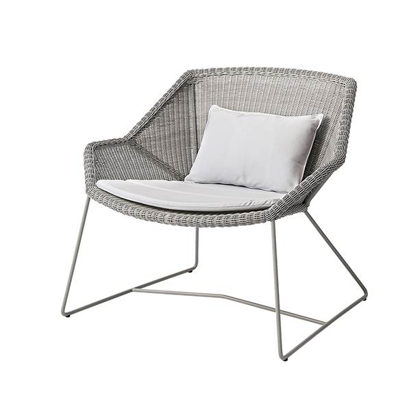 Cane-line Breeze Loungestol Taupe Natté White
