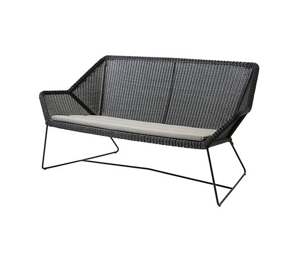 Cane-line Breeze  -personers Havesofa Sort  Hynde Taupe