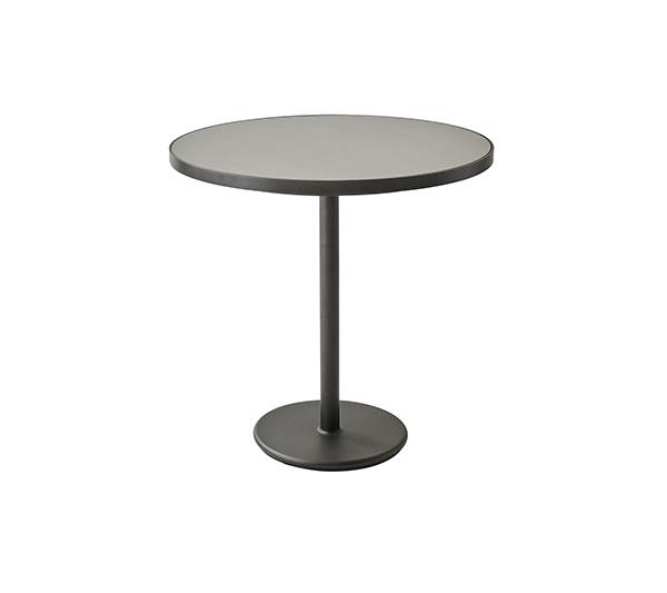 Cane-line Go Cafébord ø75 Cm Lavagrå Med Aluminium Grå