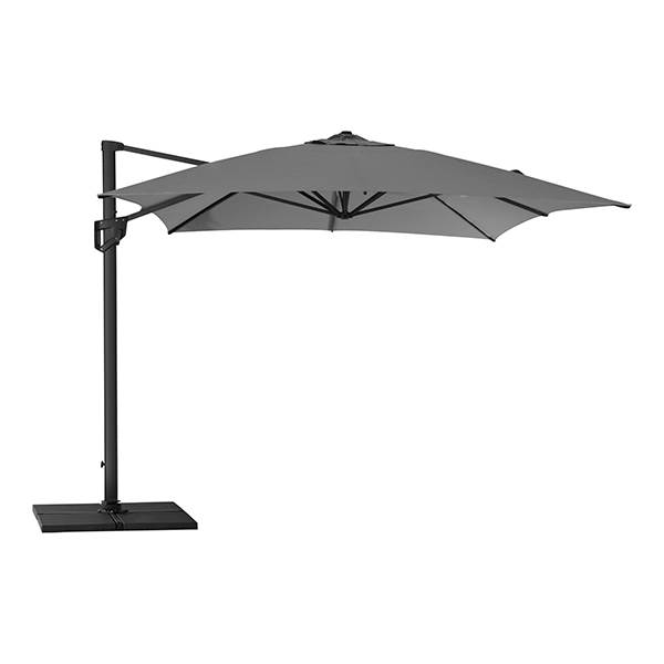 Cane-line Hyde Luxe Parasol Inkl  Fod 3x4    Aluminium   Antracite Fabric