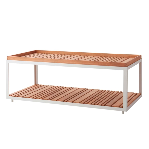 Cane-line Level Sofabord Rektangel Teak Hvid