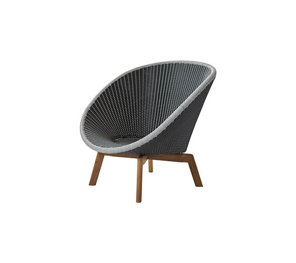 Cane-line Peacock Loungestol Grå    Hynder