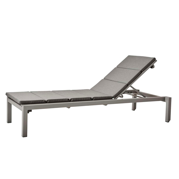 Cane-line Relax Solseng Lysegrå Med Hynde   Grå