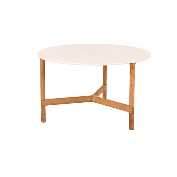 Cane-line Twist Sofabord ø70 Cm Teak Stel Bordplade: Tevertin