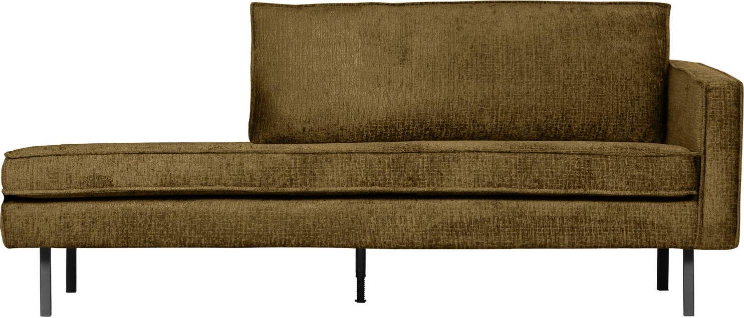 Daybed Dagsseng Woood Rodeo Højrevendt Strukturvelour Guld H85xb203xd86 Cm