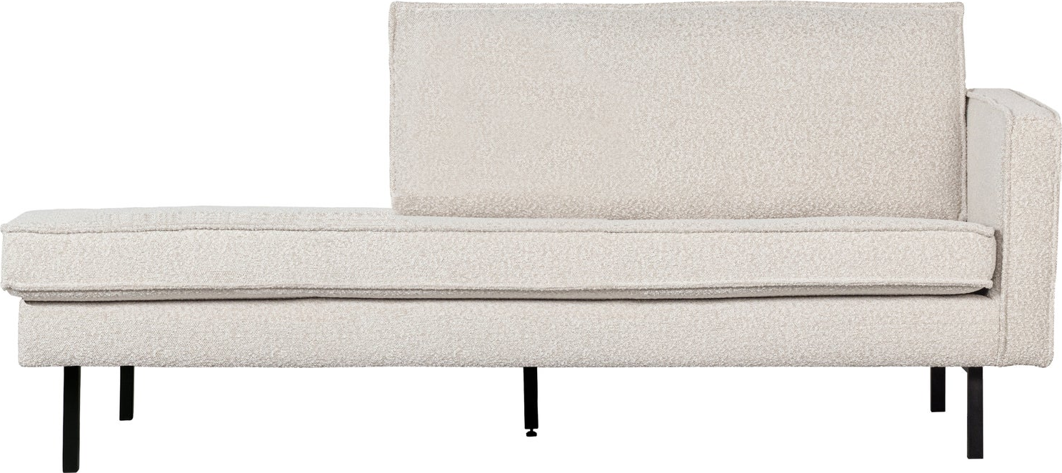 Daybed Woood Rodeo Bouclé Natur 203 Cm  Metalstel  Fast Skum Og Zigzagfjedre
