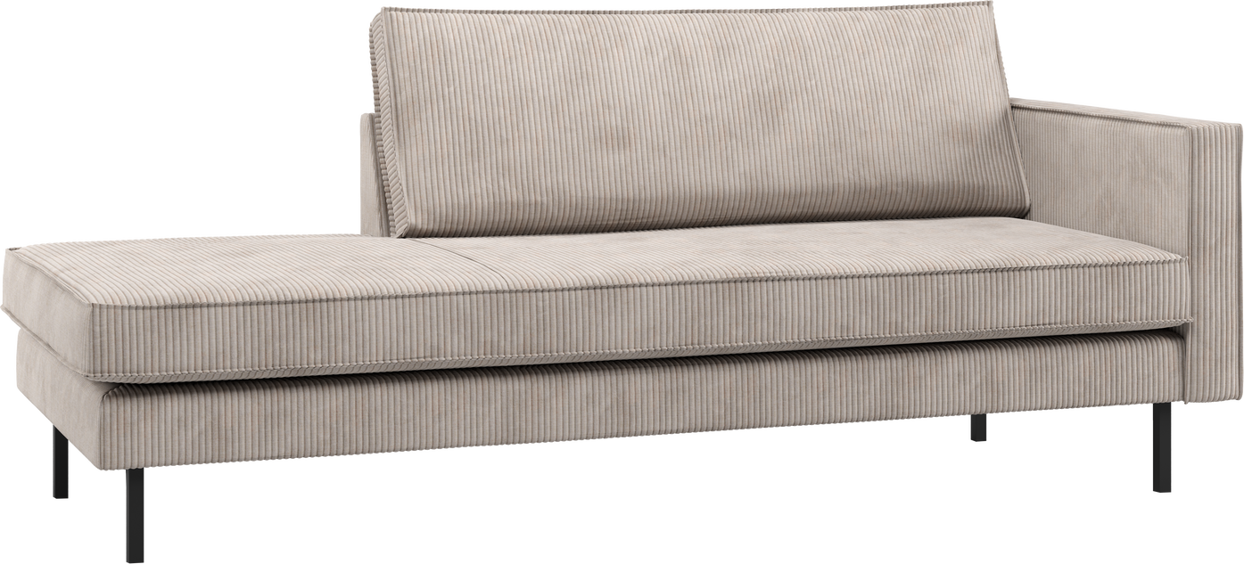 Daybed Woood Rodeo  Ekrue Ribstof  Jacquardvævet Velour  Højrevendt  85ã 203ã 86 Cm