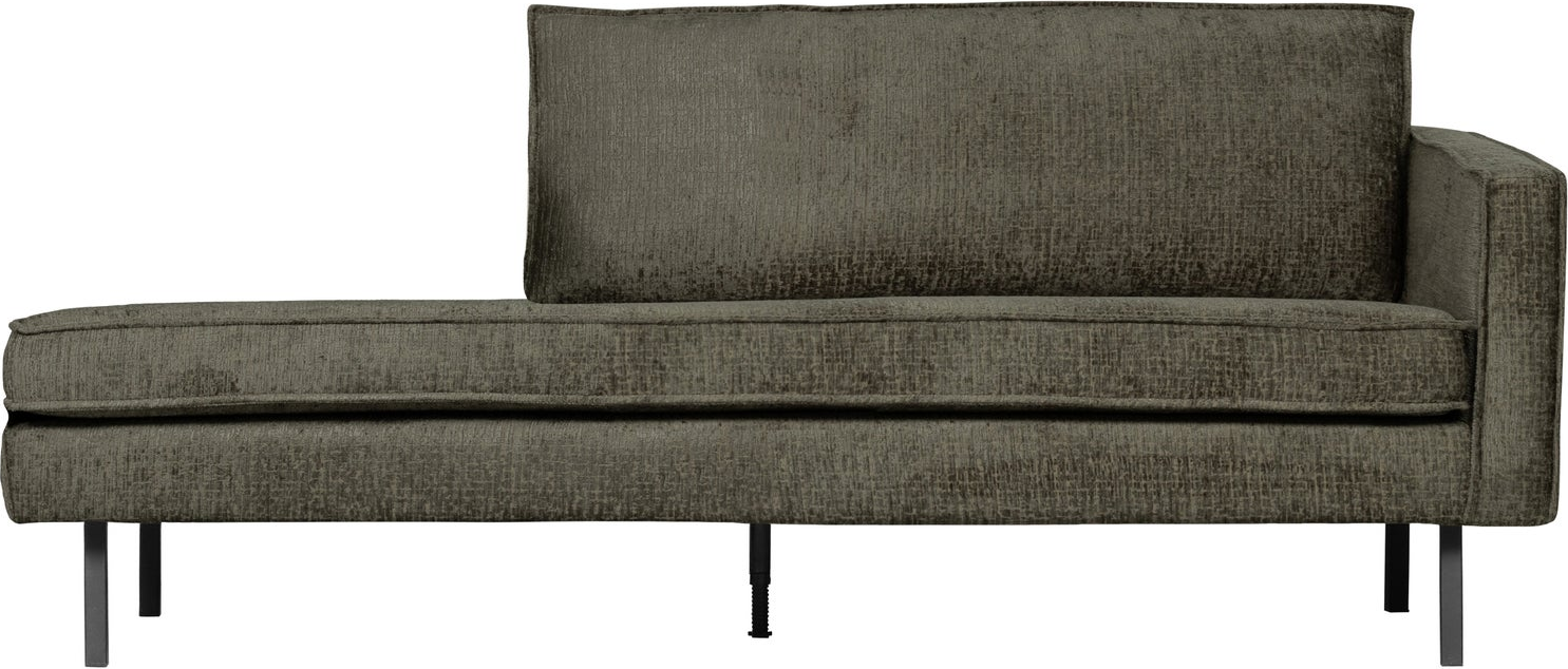 Daybed Woood Rodeo Frost Velour 203 Cm  Fast Siddekomfort  Zigzagfjedre  Højrevendt