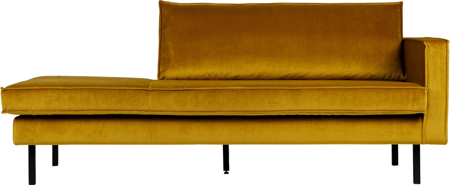Daybed Woood Rodeo Højrevendt Oker Velour Chaiselong 203ã 86 Cm