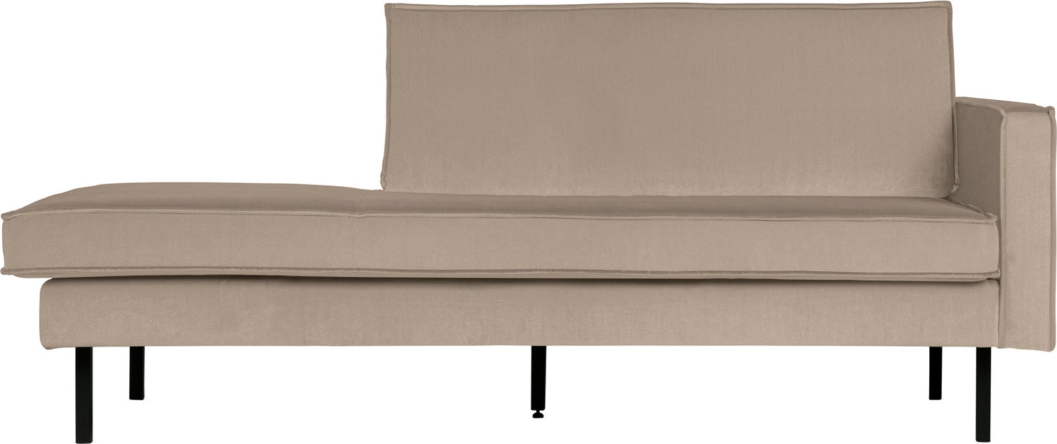 Daybed Woood Rodeo Khaki Velour  Loungesofa Højrevendt  203   86 Cm