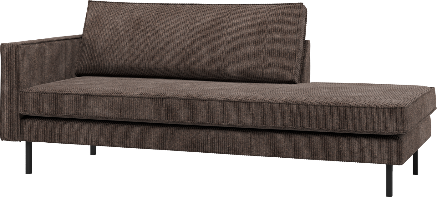 Daybed Woood Rodeo Venstrevendt 203 Cm Brun Ribstof  Jacquardvævet Polyester