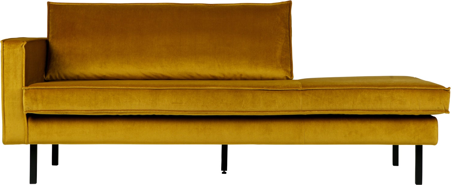 Daybed Woood Rodeo Venstrevendt  Oker Jarra-fløjl Velour  203x86x85 Cm