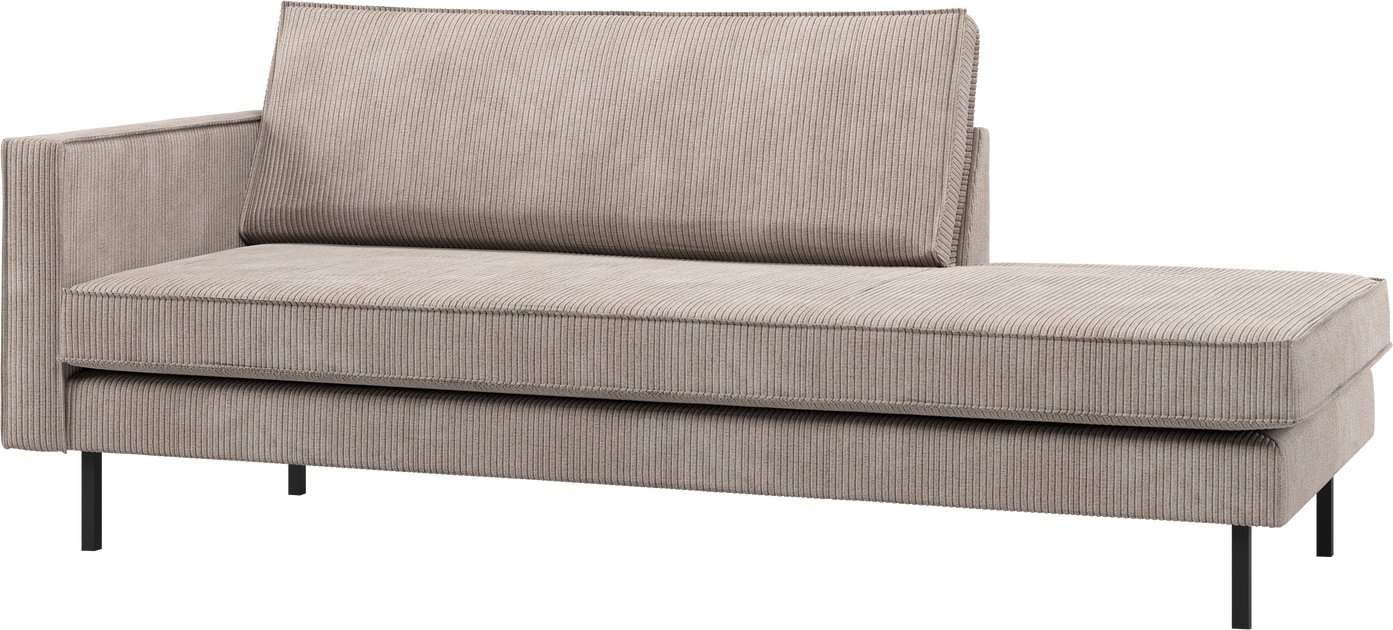Daybed Woood Rodeo Venstrevendt 203x86 Cm Mørk Sand Ribstof Jacquard