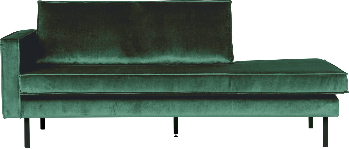 Daybed Woood Rodeo Venstrevendt 203x86 Cm Velour Skovgrøn Moderne Lounge