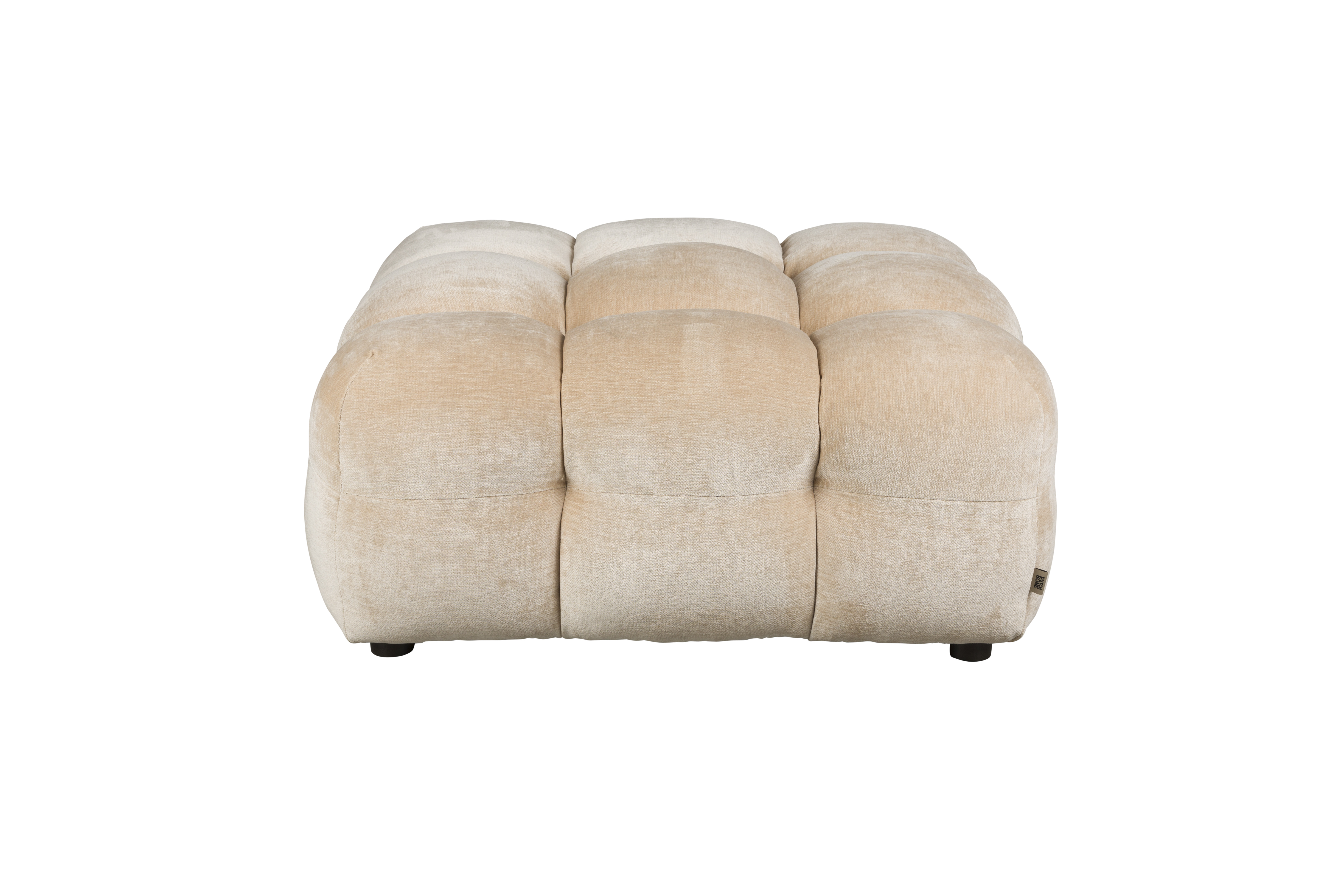Dutchbone Hocker Hackman Velours Beige