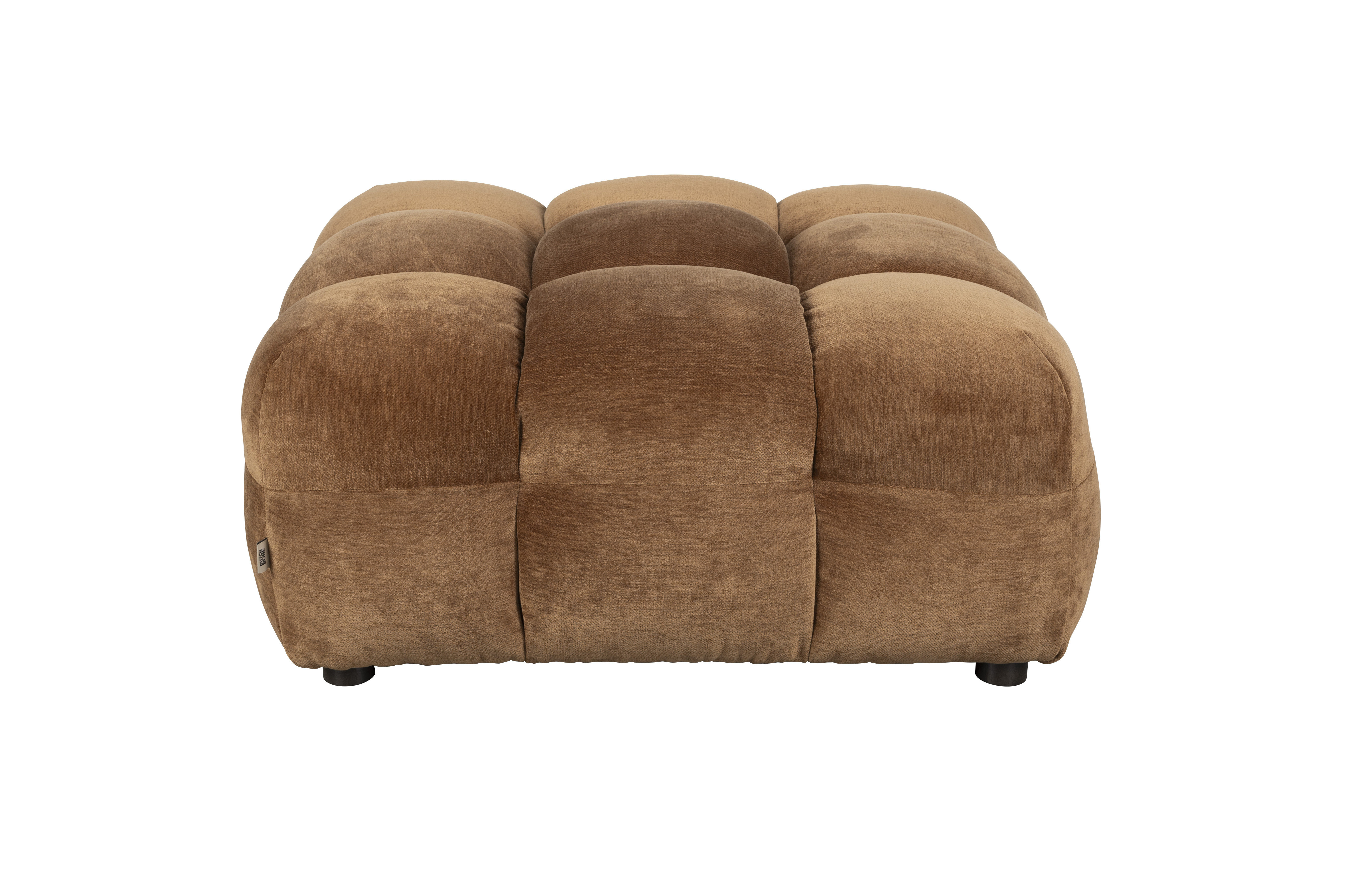 Dutchbone Hocker Hackman Velours Cognac