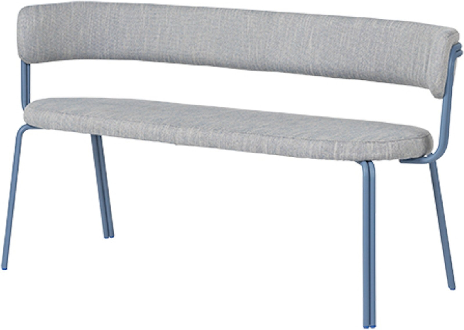 Entrébænk Broste Copenhagen Oda Blå Tekstil Med Jernramme 140x55x76 Cm